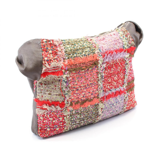 Chanel Girl Shoulder Bag Fabric Leather