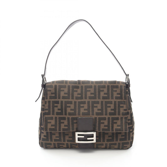 Fendi Mamma Bucket Canvas Leather Shoulder Bag