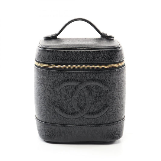 Chanel Caviar Skin Coco Mark Handbag Black