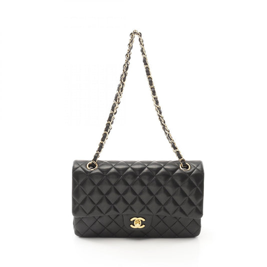 Chanel Lambskin Matelasse W Flap Shoulder Bag