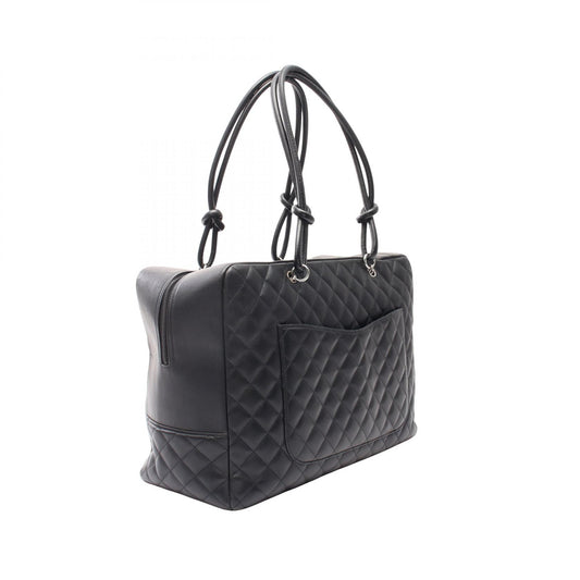 Chanel Cambon Line Leather Handbag Black