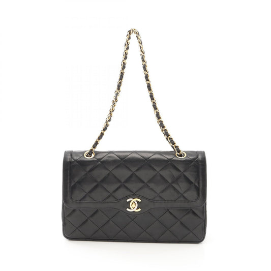 Chanel Lambskin Matelasse W Flap Shoulder Bag