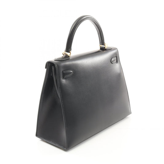 Hermes Kelly 28 Handbag Black Leather