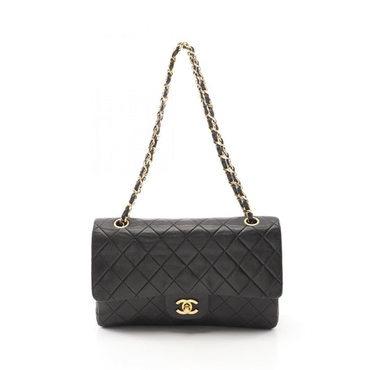 Chanel Lambskin Matelasse W Flap Shoulder Bag