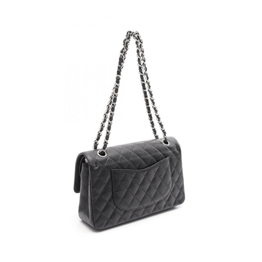 Chanel Caviar Double Flap Shoulder Bag Black