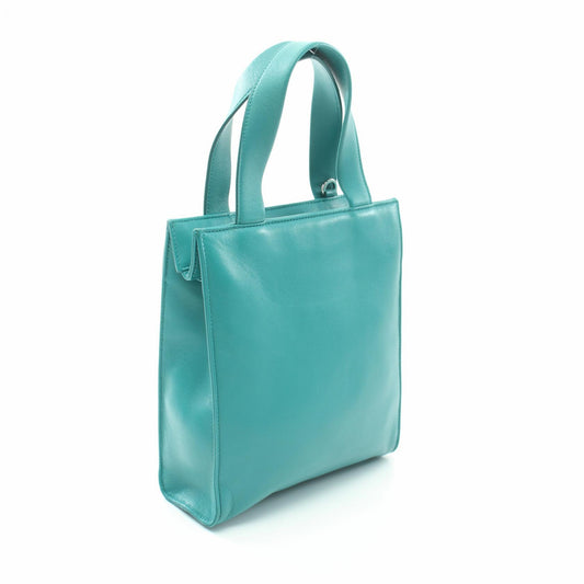 Prada Leather Handbag Green 1BG418