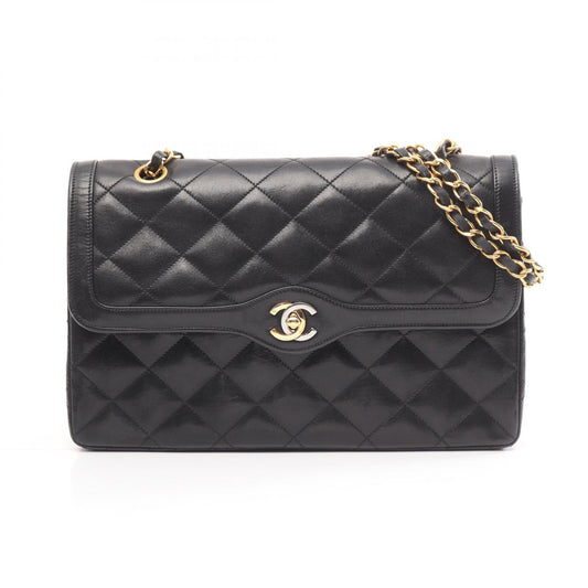 Chanel Lambskin Matelasse Shoulder Bag Black