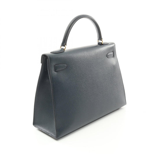 Hermes Kelly 32 Handbag Navy
