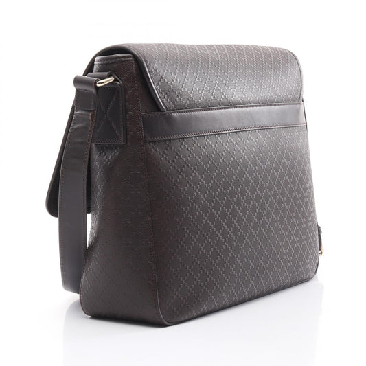 Gucci Diamante Leather Shoulder Bag Brown
