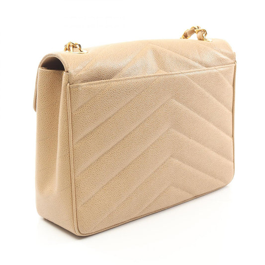 Chanel Leather V-Stitch Shoulder Bag