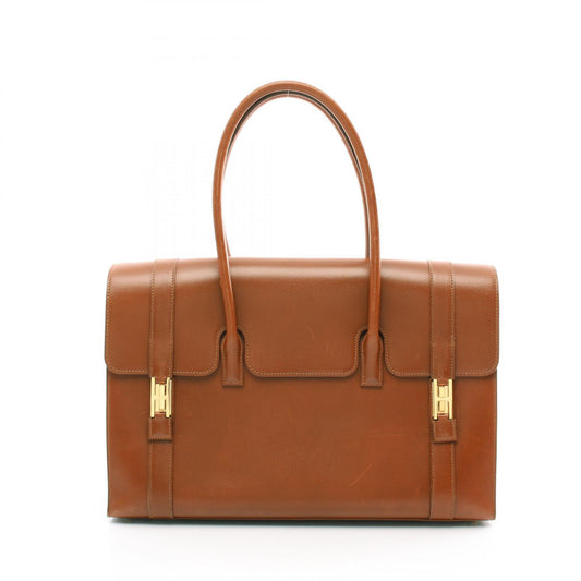 Hermes Drag 37 Handbag Brown Leather