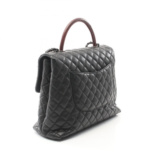 Chanel Caviar Skin Exotic Leather Coco Handle Shoulder Bag