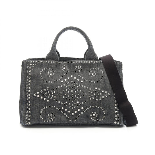 Prada Canapa Denim Tote Bag BN2642