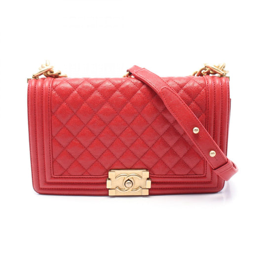 Chanel Boy Shoulder Bag Grained Calfskin