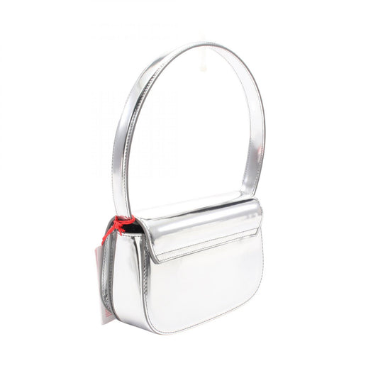 DIESEL 1DR Leather Handbag Silver