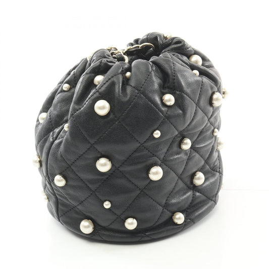 Chanel Lambskin Matelasse Shoulder Bag Black