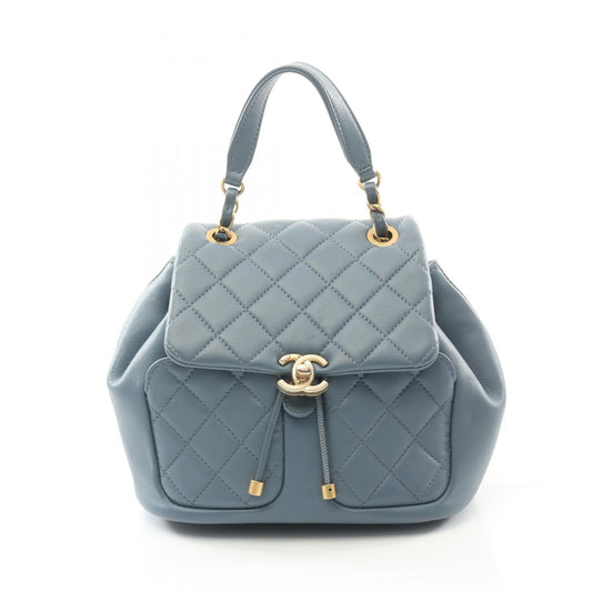 Chanel Matelasse Lambskin Backpack Blue
