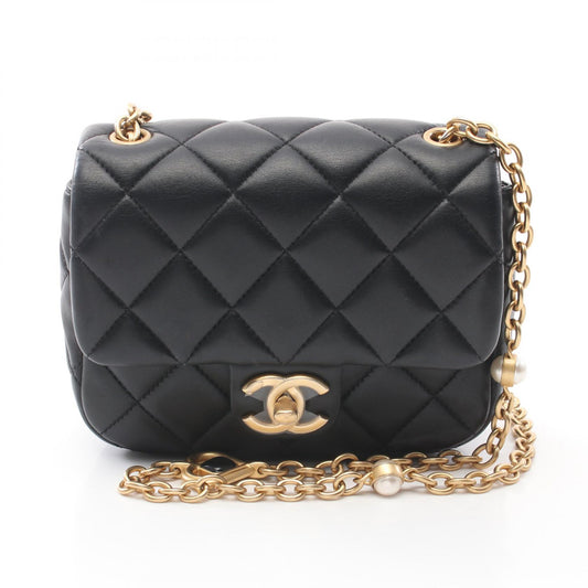 Chanel Mini Matelasse Lambskin Shoulder Bag Black
