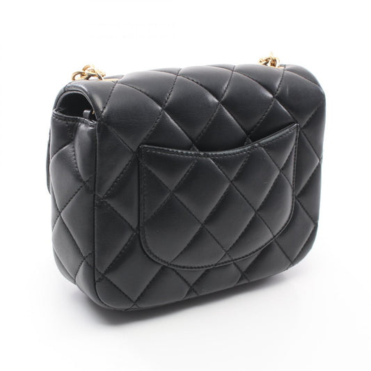 Chanel Mini Matelasse Lambskin Shoulder Bag Black