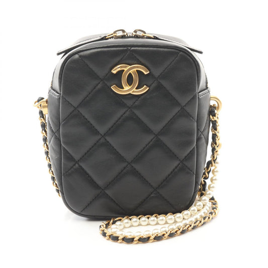 Chanel Lambskin Matelasse Pearl Shoulder Bag