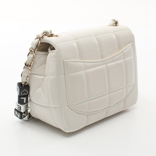 Chanel Lambskin Chocobar Mini Flap Shoulder Bag