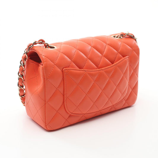 Chanel Matelasse Lambskin Shoulder Bag Orange