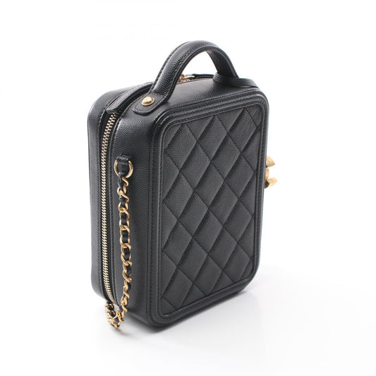 Chanel CC Filigree Leather Shoulder Bag