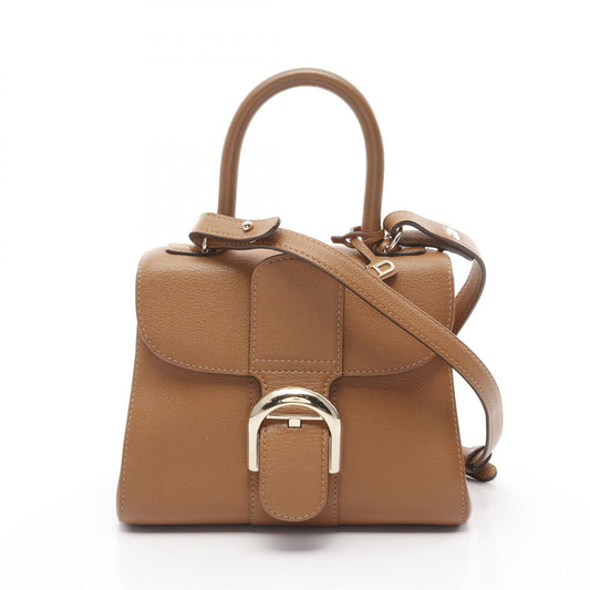 Delvaux Brillant Mini Leather Handbag Brown