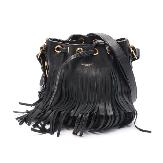 Saint Laurent Leather Emmanuel Handbag Black