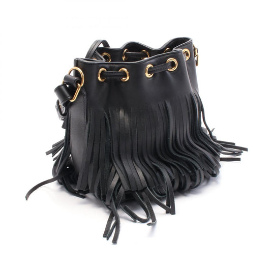 Saint Laurent Leather Emmanuel Handbag Black