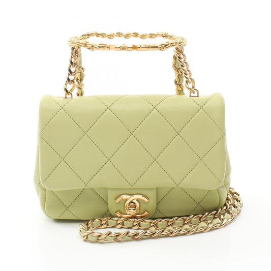 Chanel Lambskin Mini Matelassé Top Handle Bag