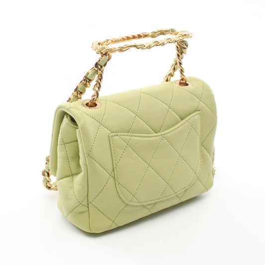 Chanel Lambskin Mini Matelassé Top Handle Bag