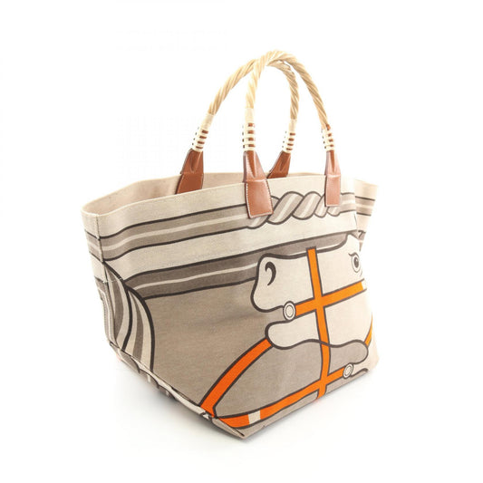 Hermes Steeple Large Tote Bag Beige Multicolor
