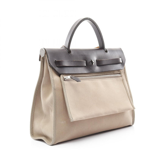 Hermes Aile Bag Zip PM Handbag Beige/Brown
