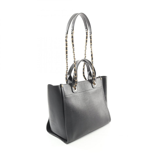 Chanel Deauville Tote Bag Leather Black A57069