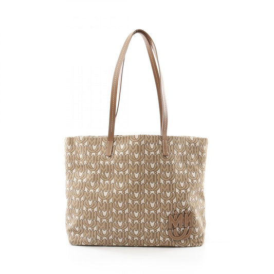 Miu Miu Canvas Leather Tote Bag
