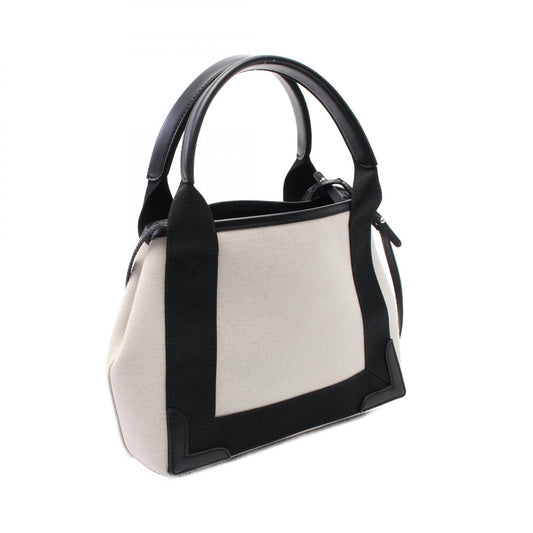 Balenciaga Canvas Leather Navy Cabas XS Handbag