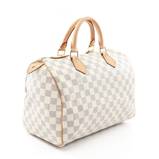 Louis Vuitton Speedy 30 Handbag PVC Canvas Leather