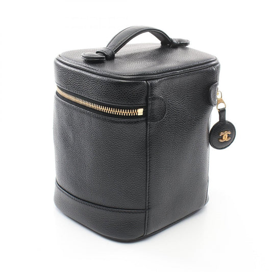 Chanel Caviar Skin Coco Mark Handbag Black