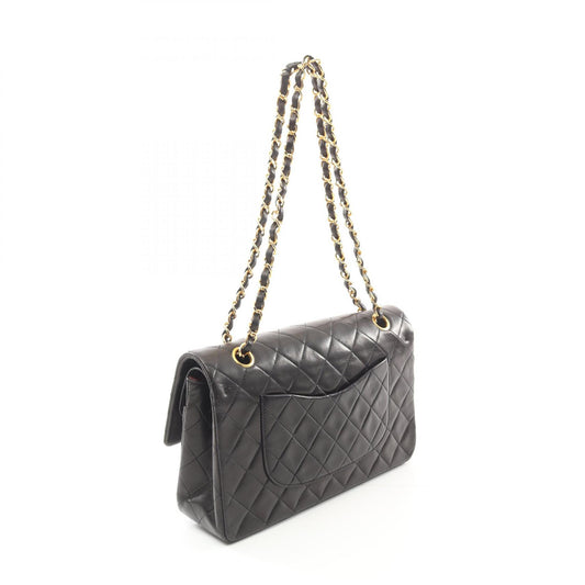Chanel Lambskin Matelasse W Flap Shoulder Bag A01112