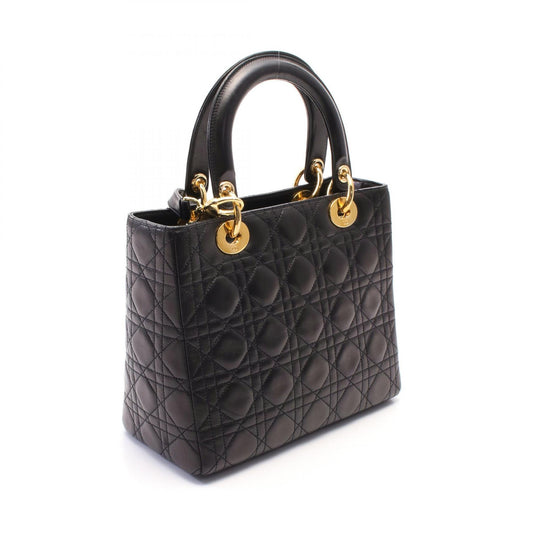 Dior Lady Dior Cannage Leather Handbag Black