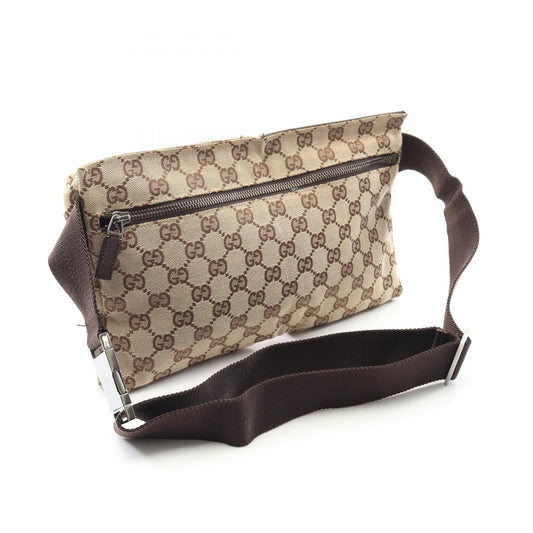 Gucci Canvas Leather Waist Bag 28566