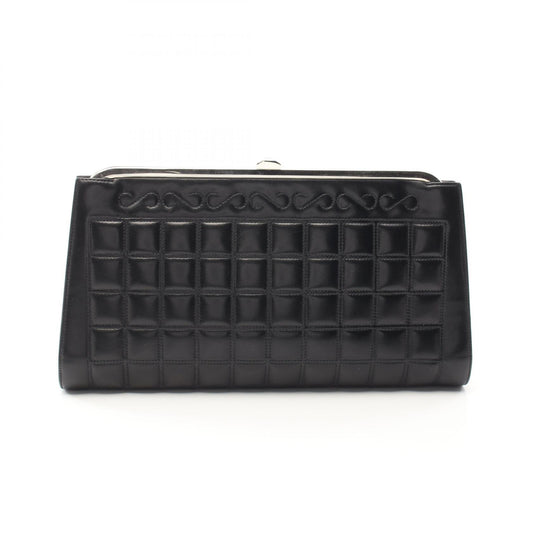 Chanel Leather Chocolate Bar Clutch Bag