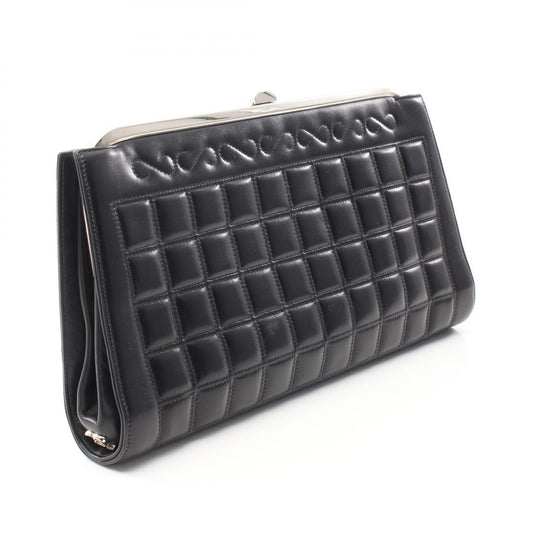 Chanel Leather Chocolate Bar Clutch Bag