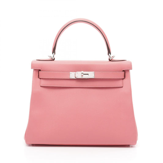 Hermes Kelly 28 Verso Handbag Pink/Red