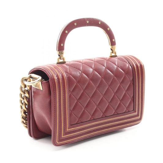 Chanel Boy Flap Bag Lambskin Bordeaux