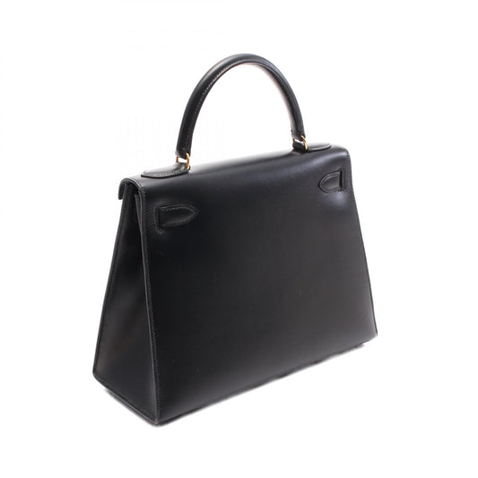 Hermes Kelly 28 Handbag Black Leather