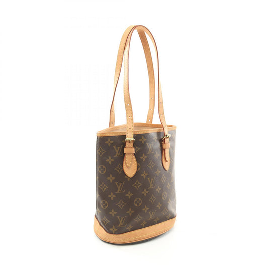 Louis Vuitton Monogram PVC Leather Bucket PM Handbag