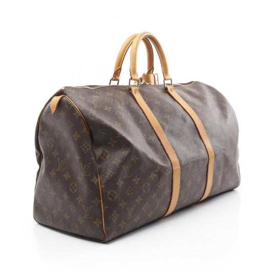 Louis Vuitton Monogram Canvas Leather Keepall 50 Bag