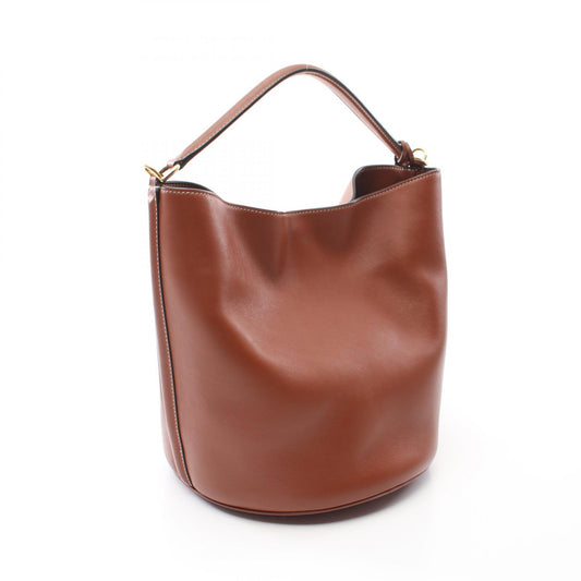Celine Leather Bucket 16 Handbag Brown